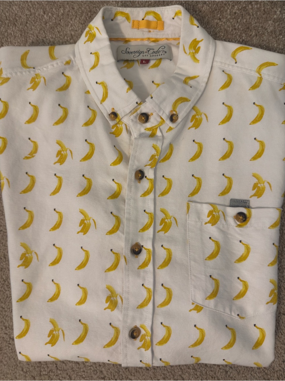 Men’s Short Sleeve Novelty Shirt - Large